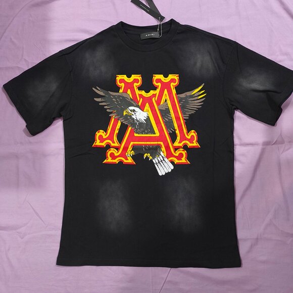 Amiri Retro Eagle Pattern Loose-Fitting T-Shirt - Picture 1 of 6